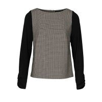 Designer-Shirt, schwarz-offwhite