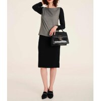 Designer-Shirt, schwarz-offwhite