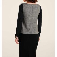 Designer-Shirt, schwarz-offwhite