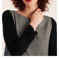 Designer-Shirt, schwarz-offwhite