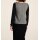Designer-Shirt, schwarz-offwhite