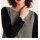Designer-Shirt, schwarz-offwhite