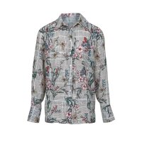 Druckbluse, bunt