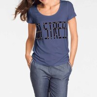 Shirt with beads, denim blue