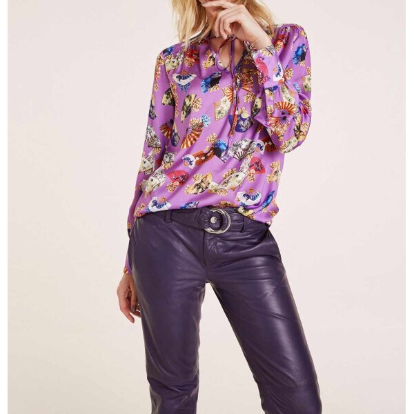 Satin blouse, multicolour