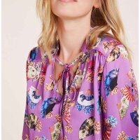 Satin blouse, multicolour