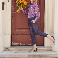 Satin blouse, multicolour