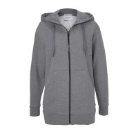 Marken-Sweatjacke, grau-melange