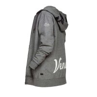 Marken-Sweatjacke, grau-melange