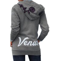 Marken-Sweatjacke, grau-melange