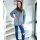 Marken-Sweatjacke, grau-melange