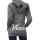 Marken-Sweatjacke, grau-melange