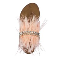 Marken-Dianette m. Federn, rosé