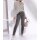 Turtleneck sweater with shiny yarn, light grey