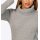 Turtleneck sweater with shiny yarn, light grey