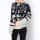 Jacquardmuster-Pullover, weiß-schwarz