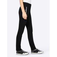 Gabardine jersey trousers, black