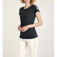 Jersey shirt with sequins, black