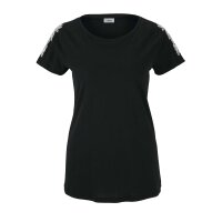 Jersey shirt with sequins, black
