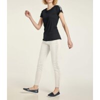 Jerseyshirt m. Pailletten-Stickerei, schwarz