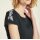 Jerseyshirt m. Pailletten-Stickerei, schwarz