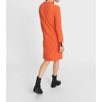 Polo collar knit dress, orange