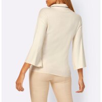 Stehkragenpullover m. Reißverschluss, champagner