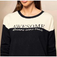 Sweter czarno-szampanowy