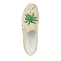 Velours sabot with embroidery, beige
