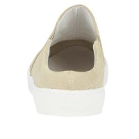 Velours sabot with embroidery, beige