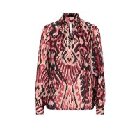 Print blouse, black-red