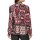 Designer-Druckbluse, schwarz-rot