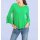 Designer-Pullover m. Volants, grün