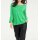 Designer-Pullover m. Volants, grün