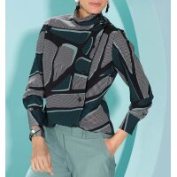 Bluse m.asymmetrischer Knopfleiste, jade