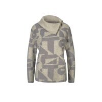 Jacquard sweater, sand-grey