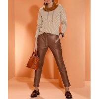 Jogpant-Style-Lamm-Nappalederhose, cognac