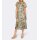 Designer-Druck-Chiffonkleid, mittelblau-smaragd