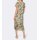 Designer-Druck-Chiffonkleid, mittelblau-smaragd