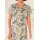 Designer-Druck-Chiffonkleid, mittelblau-smaragd