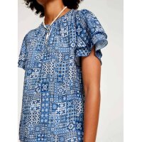 Print blouse, blue-white