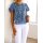 Print blouse, blue-white