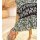 Layer print skirt, black-eucalyptus