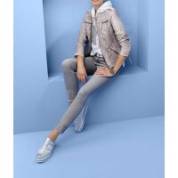 Designer-Lammnappalederjacke, helltaupe