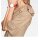 Designer-Velourslederimitatkleid, sand