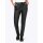 Stretchhose m. Lederimitat Flecht-Details, schwarz