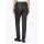 Stretchhose m. Lederimitat Flecht-Details, schwarz