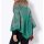 Kaschmir-Merino-Poncho m. Webpelz, smaragd