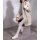 Lamb fur jacket with woven hems, sand