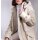 Lamb fur jacket with woven hems, sand